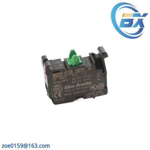 Brand 800F-X10 Contact Block, 22.5mm, Plastic, 1 NO - Industrial Control Solution