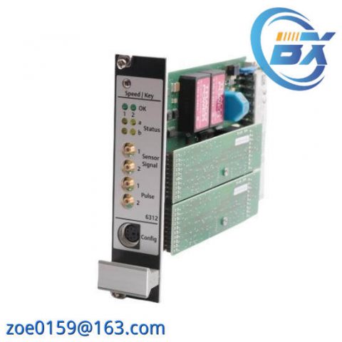 Emerson A6312 - Dual Channel Speed/ Key Monitor, Precision Engineered for Industrial Control