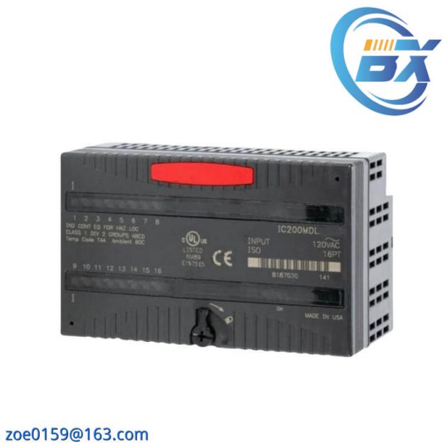 GE Industrial Control IC200MDL241 AC Input Module: 16-Point, 200 Characters