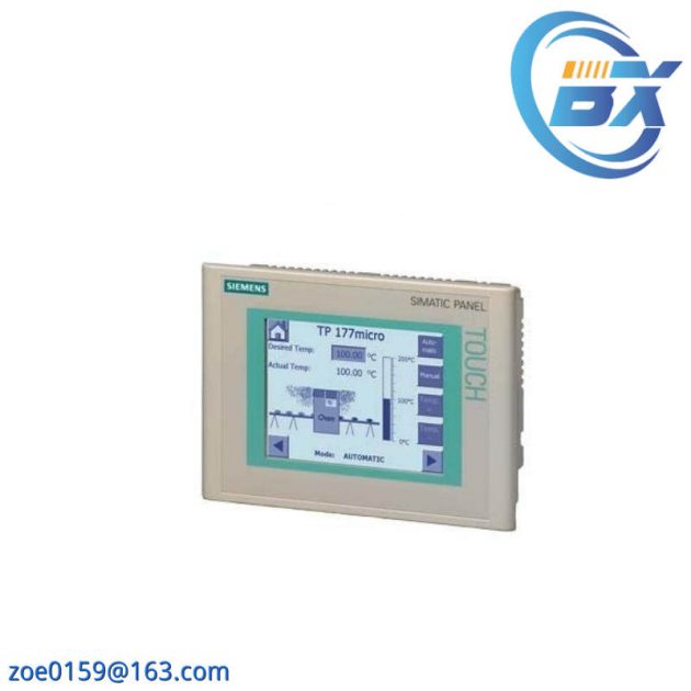 SIEMENS SIMATIC Touch Panel TP 177MICRO, 6AV6640-0CA11-0AX1, for S7-200, Blue Mode, STN Display, Configurable with WinCC Flexible