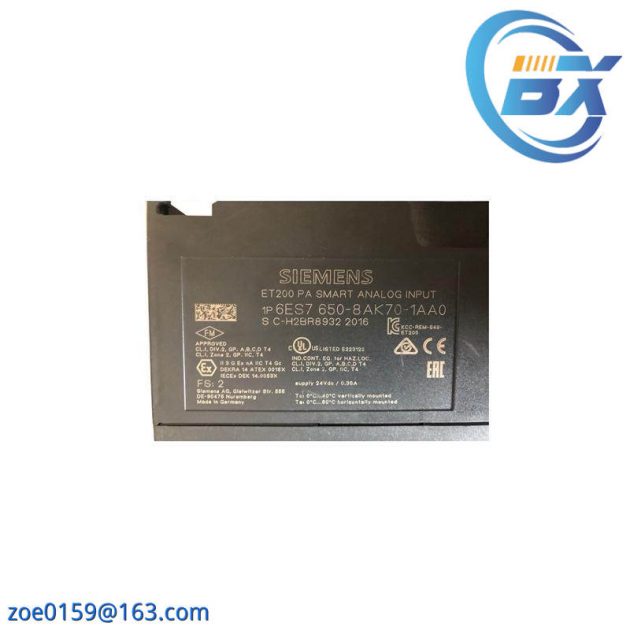 SIEMENS 6ES7650-8AK70-1AA0 Analog Input Module for Industrial Control Solutions