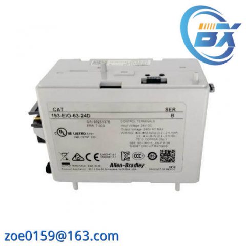 Emerson 193-EIO-63-24D | I/O Overload Control Module Relay