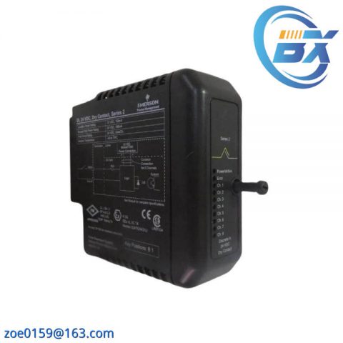 Emerson KJ3201X1-BA1, 12P2535X042: 8-Channel 24 VDC Dry Contact Discrete Input Module