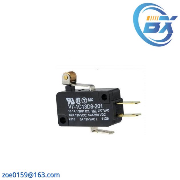 Honeywell V7-1C13D8-201 SPDT Roller Lever Microswitch, 15 A, V7 Series