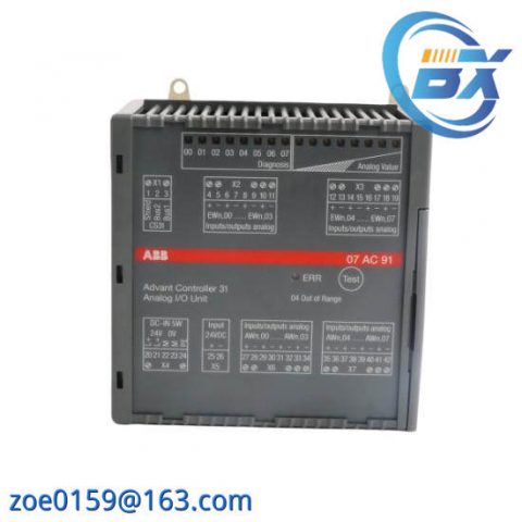 ABB 07AC91 GJR5252300R0101 Analog I/O Unit for Industrial Automation